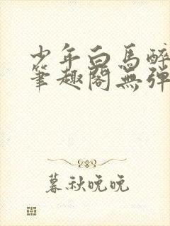 少年白马醉春风笔趣阁无弹窗