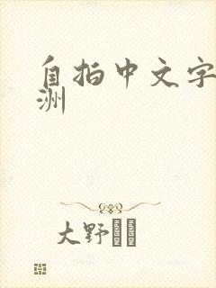 自拍中文字幕亚洲