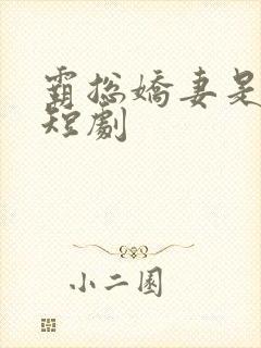 霸总娇妻是大佬短剧封面