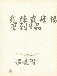 武炼巅峰杨开怎么到9品