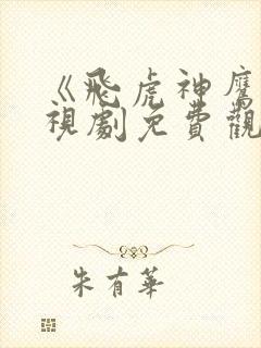 《飞虎神鹰》电视剧免费观看