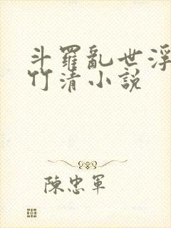 斗罗乱世浮殇朱竹清小说封面