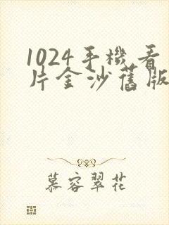 1024手机看片金沙旧版封面