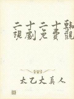 二十二十韩剧电视剧免费观看在线