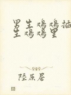 男生鸡鸡插进女生鸡鸡里