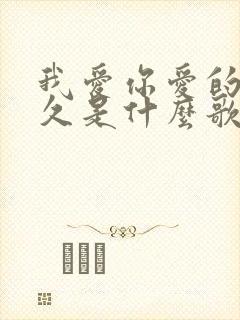 我爱你爱的那么久是什么歌