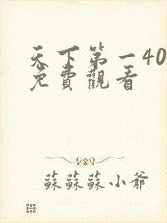 天下第一40集免费观看