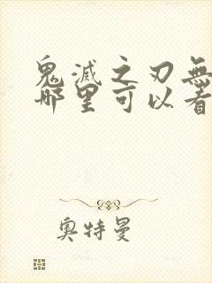 鬼灭之刃无限城哪里可以看