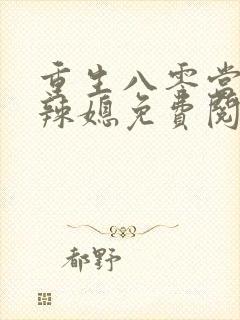 重生八零当家小辣媳免费阅读