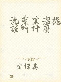 沈霁寒温栀妍小说叫什么