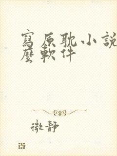 写原耽小说用什么软件