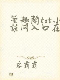笔趣阁txt小说网入口在线看