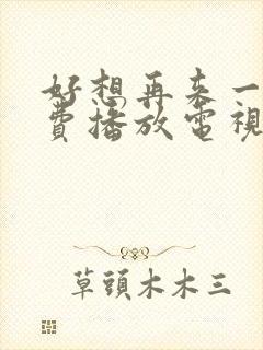 好想再来一次免费播放电视剧封面