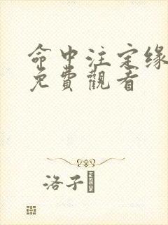 命中注定缘归来免费观看