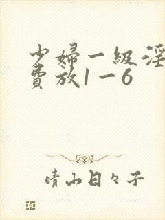 少妇一级淫片免费放1一6