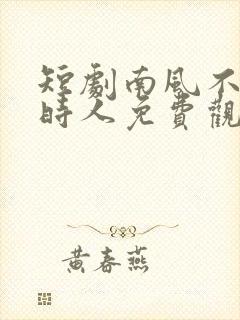 短剧南风不识旧时人免费观看