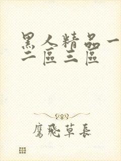 黑人精品一区一二区三区