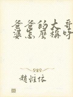 爸爸的大哥的老婆怎么称呼