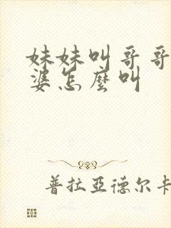 妹妹叫哥哥的老婆怎么叫封面