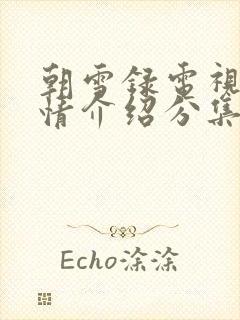 朝雪录电视剧剧情介绍分集