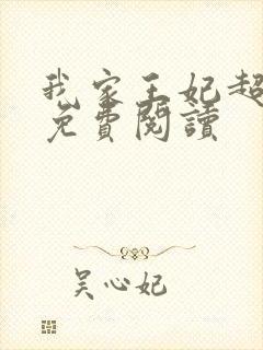 我家王妃超凶的免费阅读