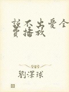 说不出爱全集免费播放封面