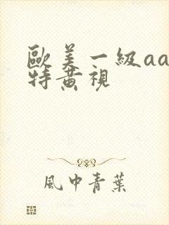 欧美一级aaa特黄视