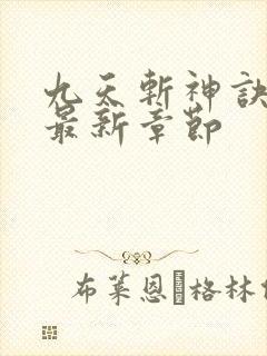 九天斩神诀小说最新章节