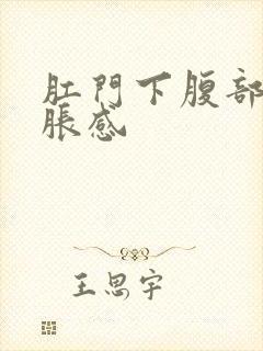 肛门下腹部有坠胀感