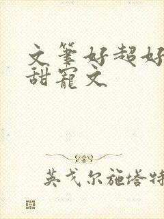 文笔好超好看的甜宠文封面