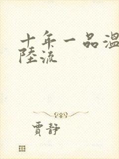 十年一品温如言陆流封面