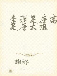 李渊是唐高祖还是唐太祖