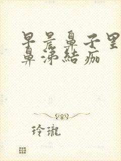 早晨鼻子里有黄鼻涕结痂封面