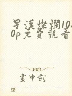 星汉灿烂1080p免费观看完整版封面