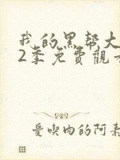 我的黑帮大佬第2季免费观看高清