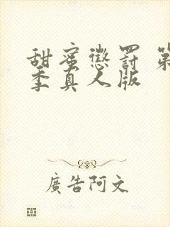 甜蜜惩罚 第2季真人版封面