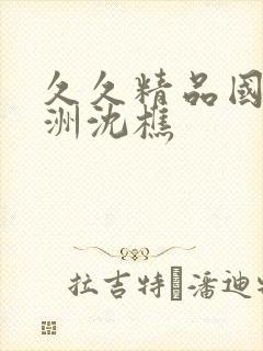 久久精品国产亚洲沈樵