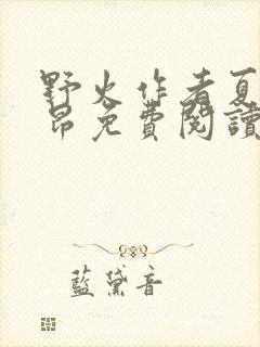 野火作者夏布多昂免费阅读