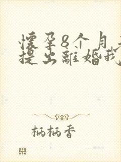 怀孕8个月老公提出离婚我该怎么办