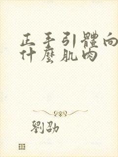 正手引体向上练什么肌肉封面