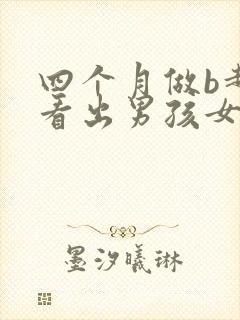 四个月做b超能看出男孩女孩吗封面