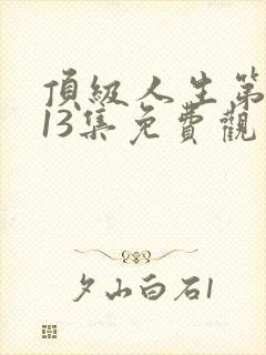 顶级人生第二季13集免费观看全集封面