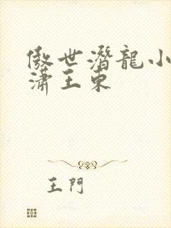 傲世潜龙小说唐潇王东封面