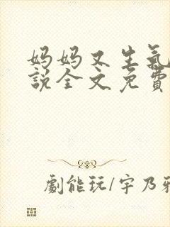 妈妈又生气了小说全文免费阅读