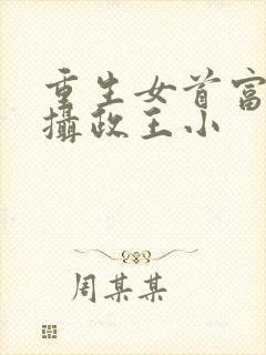 重生女首富娇养摄政王小