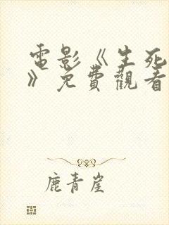 电影《生死迷谍》免费观看封面