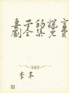 妻子的谎言电视剧全集免费观看