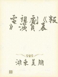 电视剧《叛逆者》演员表