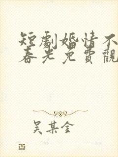 短剧婚情不负好春光免费观看