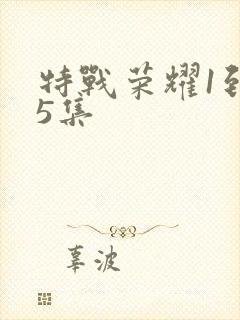 特战荣耀1到45集